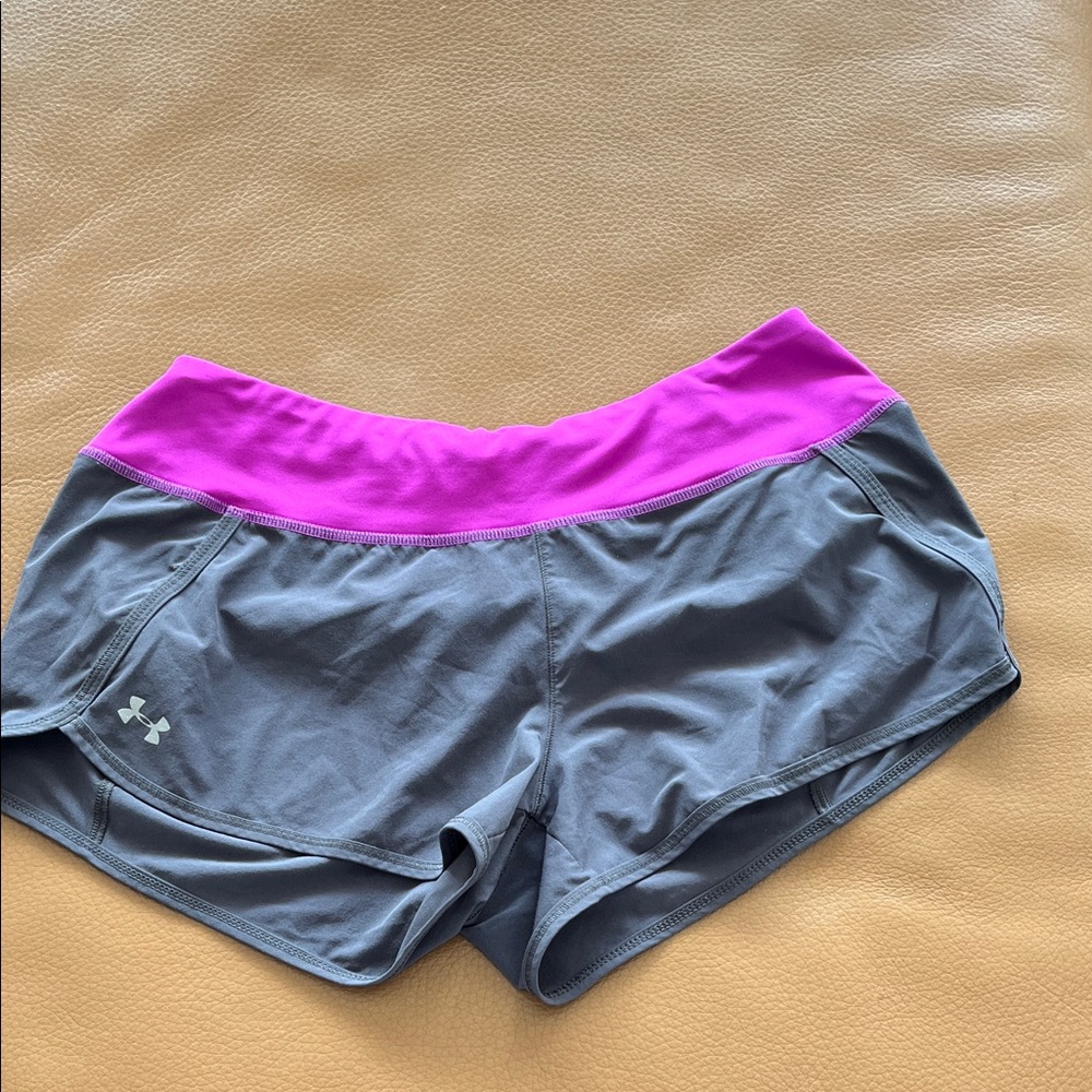 Under Armour Women's Athletic Shorts in Gray and Pink